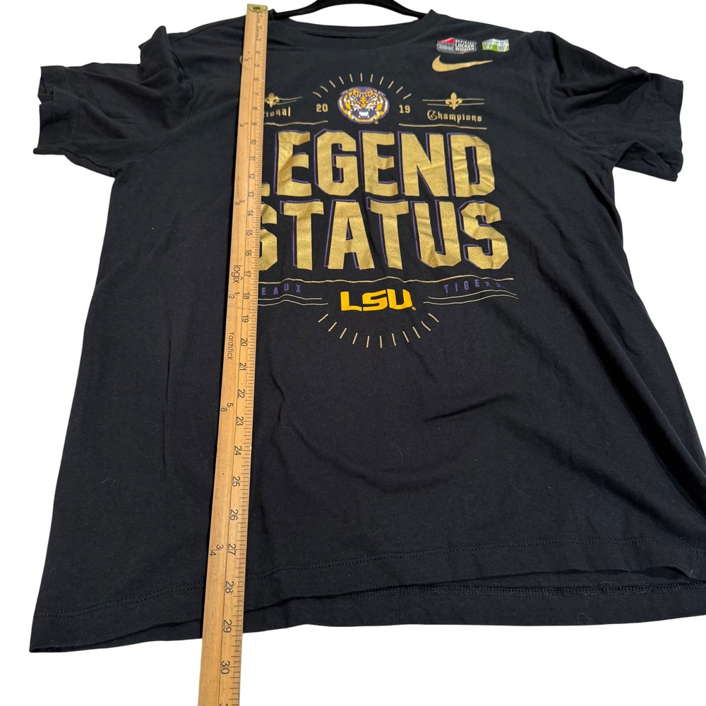 Nike LSU Tigers 2019 National Champions  Legend NWOT T-Shirt Mens Medium Black - Picture 4 of 8